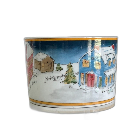 American Atelier Christmas/Winter Village Coffee/Hot Chocolate Cups Set of 4 - Picture 4 of 9